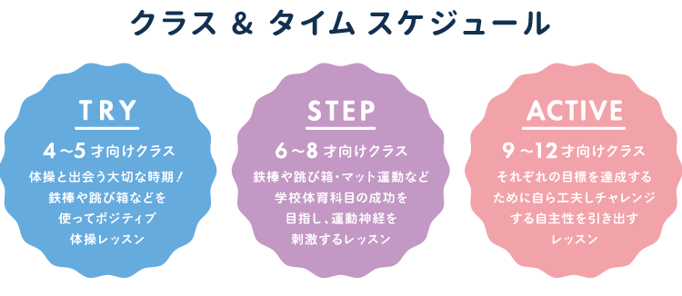 ★クラス&タイムスケジュール★